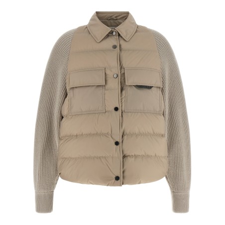 'Shiny Flap Detail' down jacket