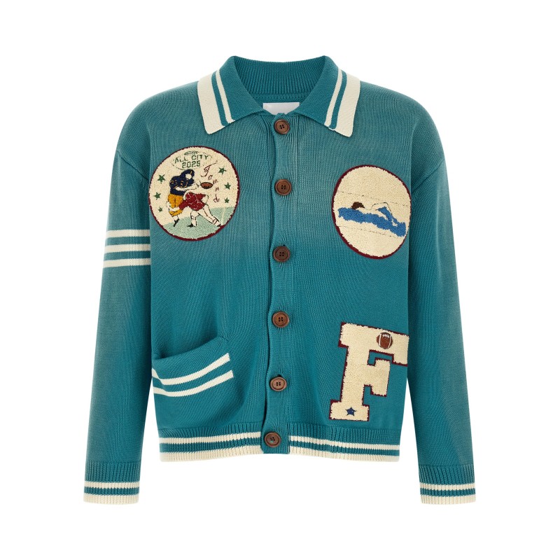 'Fin Varsity' cardigan