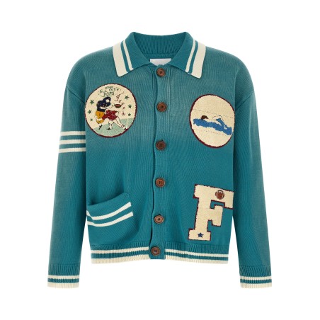 'Fin Varsity' cardigan