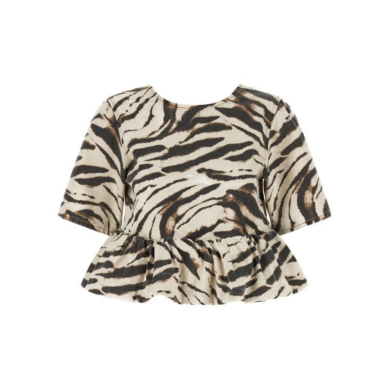 'Zebra Denim' top