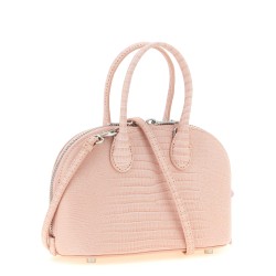 Embossed leather handbag