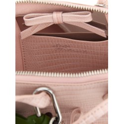 Embossed leather handbag