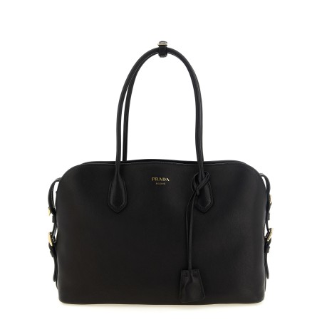 Large leather shopping bag