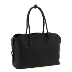Large leather shopping bag