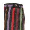 Striped denim skirt
