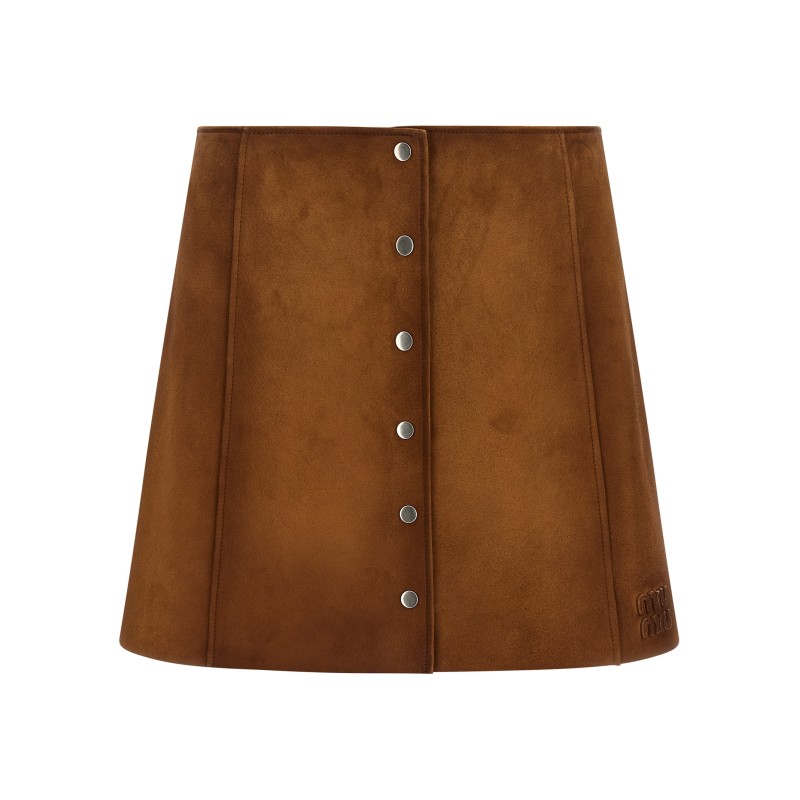 Suede skirt