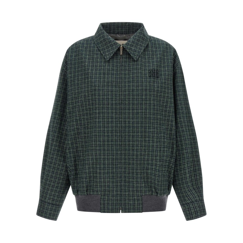 Check cotton blouson