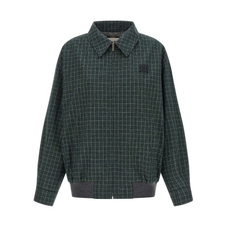 Check cotton blouson