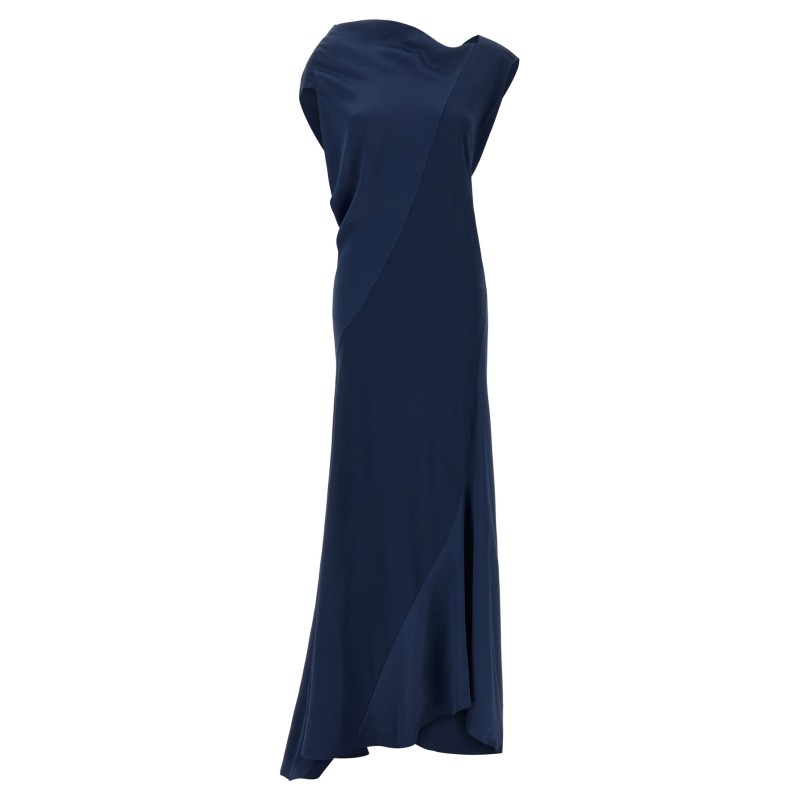 Draped asymmetrical dress