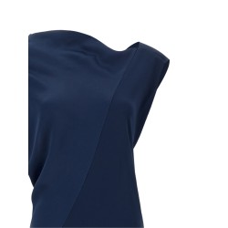 Draped asymmetrical dress