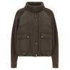 Knit insert down jacket