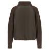 Knit insert down jacket