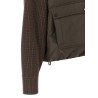 Knit insert down jacket