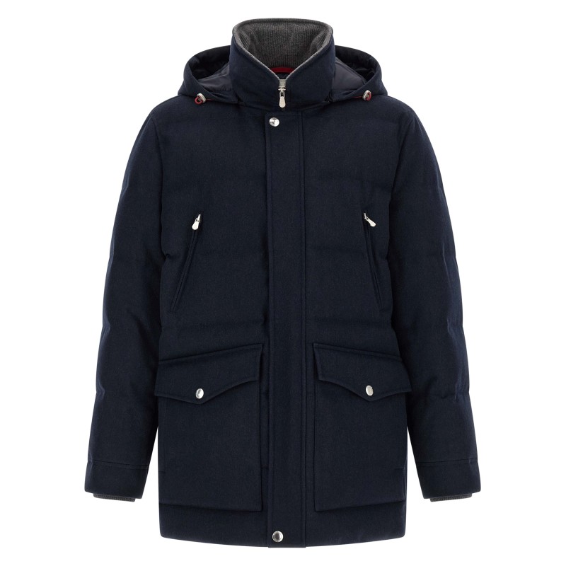 Wool flannel parka