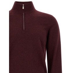 Half-zip cashmere sweater
