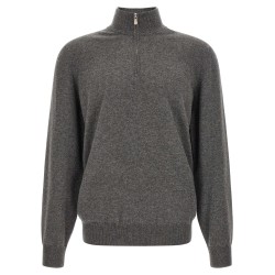 Half-zip cashmere sweater