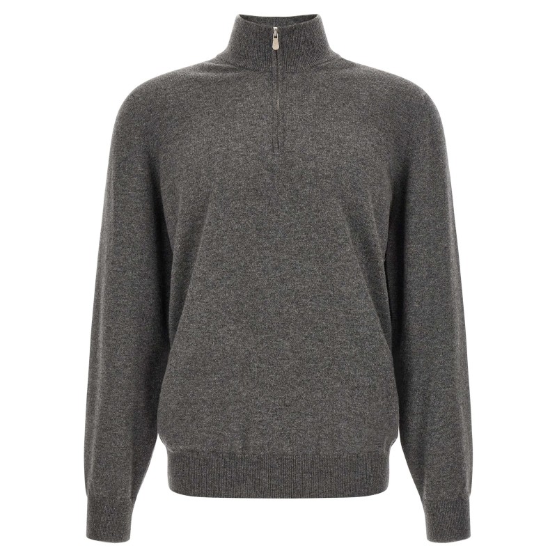 Half-zip cashmere sweater