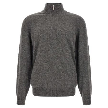 Half-zip cashmere sweater