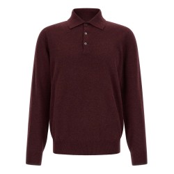 Cashmere knit polo shirt