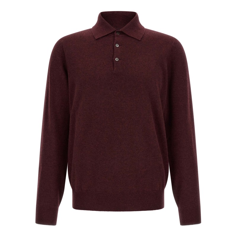 Cashmere knit polo shirt