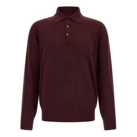Cashmere knit polo shirt