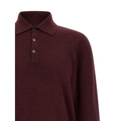 Cashmere knit polo shirt