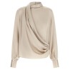 Asymmetric draped blouse