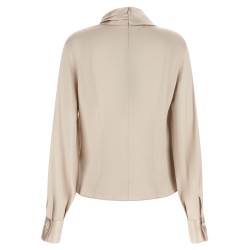 Asymmetric draped blouse