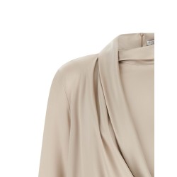 Asymmetric draped blouse