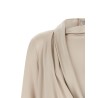 Asymmetric draped blouse
