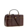 Crumpled effect leather handbag
