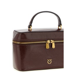 Crumpled effect leather handbag