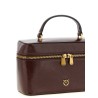 Crumpled effect leather handbag