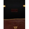 Crumpled effect leather handbag