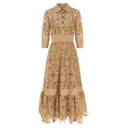 Floral macramé dress