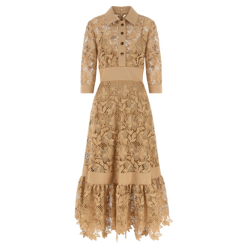 Floral macramé dress