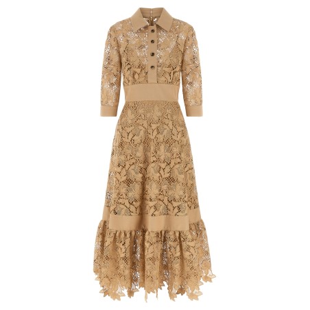 Floral macramé dress