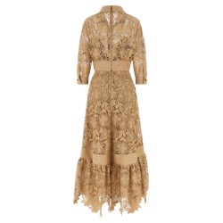 Floral macramé dress
