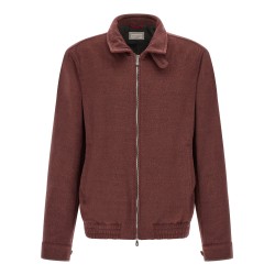Virgin wool beaver bomber jacket