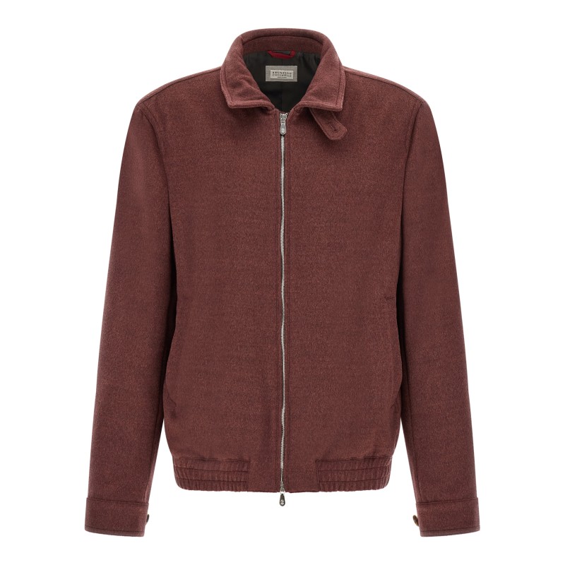 Virgin wool beaver bomber jacket