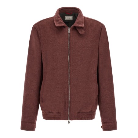 Virgin wool beaver bomber jacket