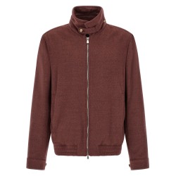 Virgin wool beaver bomber jacket