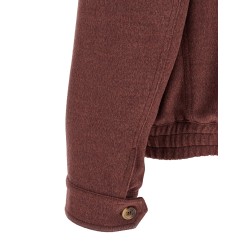 Virgin wool beaver bomber jacket