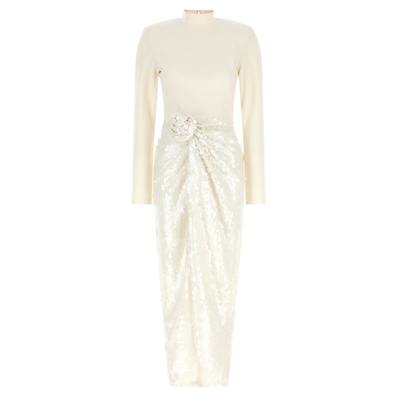 'Knotted' dress with flower