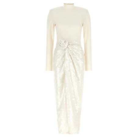 'Knotted' dress with flower