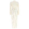 'Knotted' dress with flower