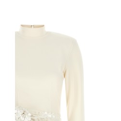 'Knotted' dress with flower