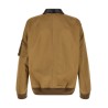 Leather collar blouson