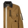 Leather collar blouson