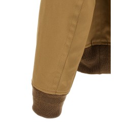 Leather collar blouson